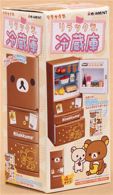 re ment rilakkuma refrigerator miniature set|Miniature Refrigerator Re Ment .